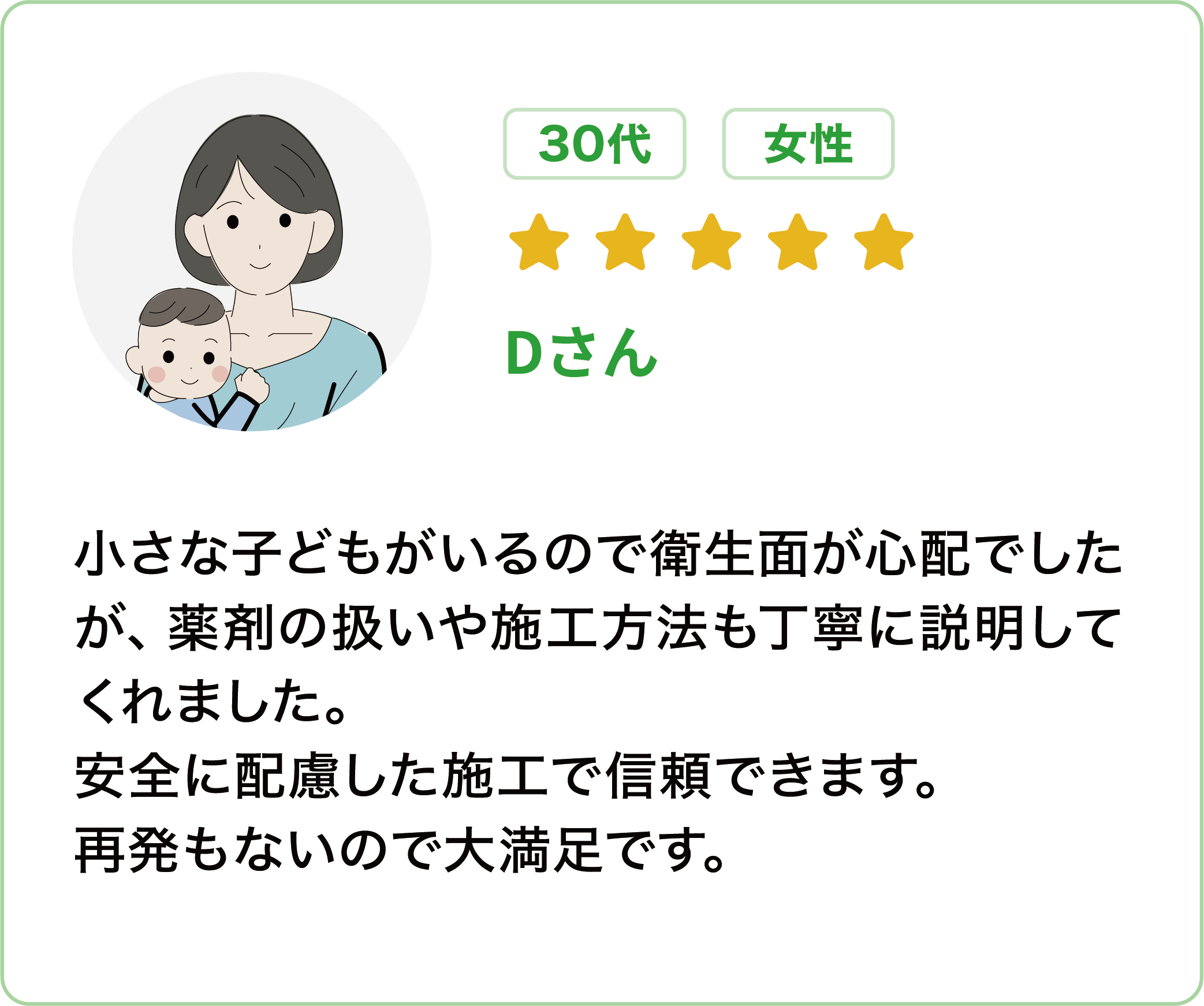 お客様の声 Dさん